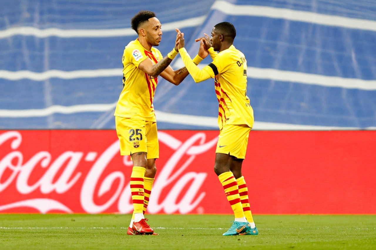 Ex-BVB-Stars Pierre-Emerick Aubameyang und Ousmane Dembélé zaubern im Clásico. 