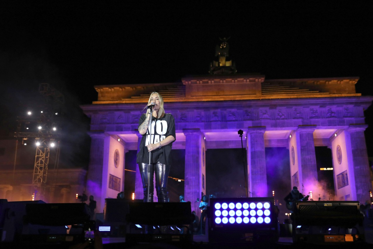 Auch Sarah Connor trar beim „Sound of Peace“-Konzert in Berlin auf.