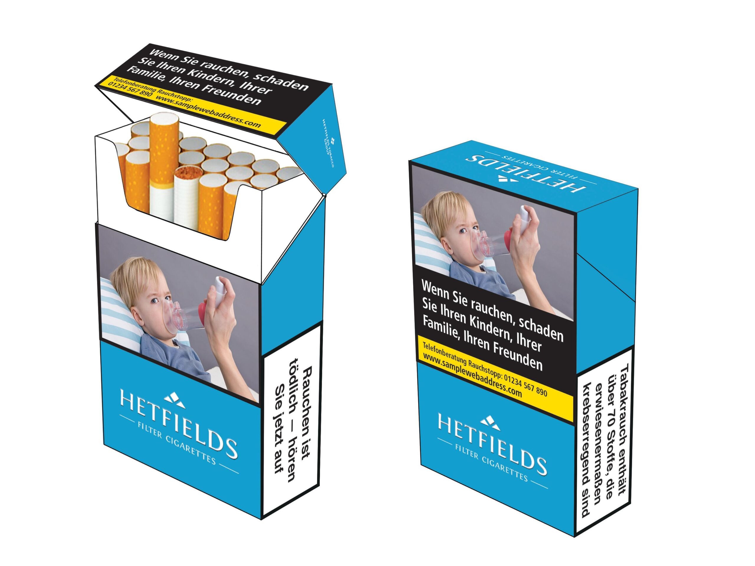 Schockfoto, Warnhinweis und Kontaktdaten zum Tabakausstieg werden das Aussehen von Zigarettenpackungen bei uns künftig deutlich verändern. (Foto/Copyright: European Union)