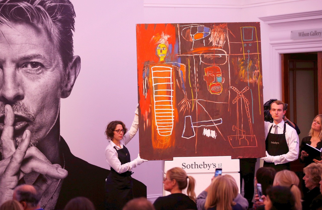 Auch das Gemälde von Jean-Michel Basquiat kam ebenfalls unter den Hammer.