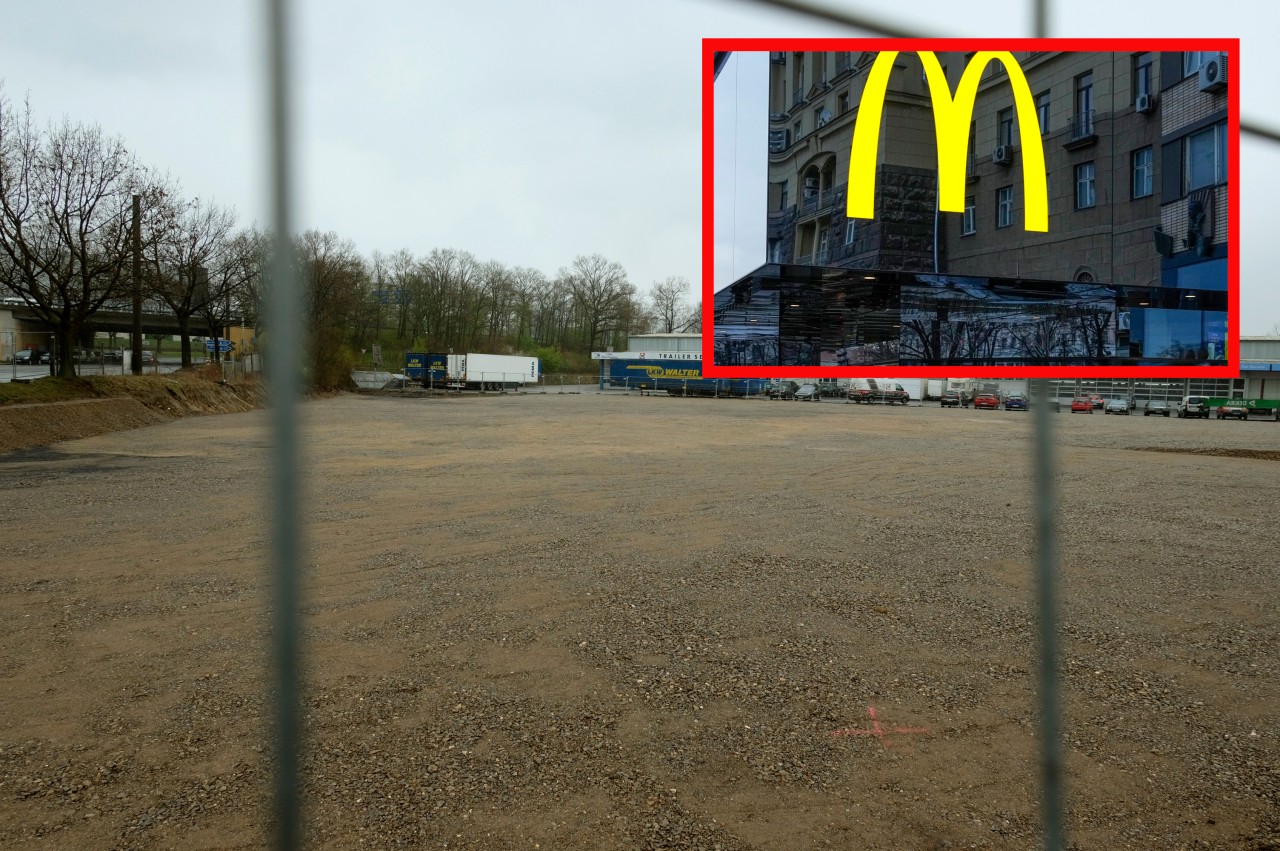 Auf diesem Gelände baut McDonald's eine neue Filiale in Bochum. 
