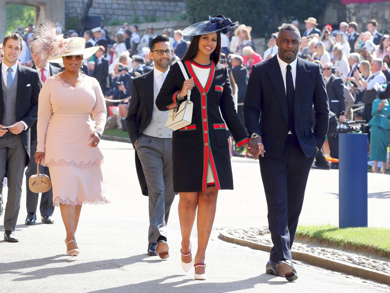 Der Schauspieler und Golden Globe Gewinner Idris Elba kommt mit seiner Frau Sabrina Dhowre und der Talkmasterin Oprah Winfrey zur Hochzeit. 