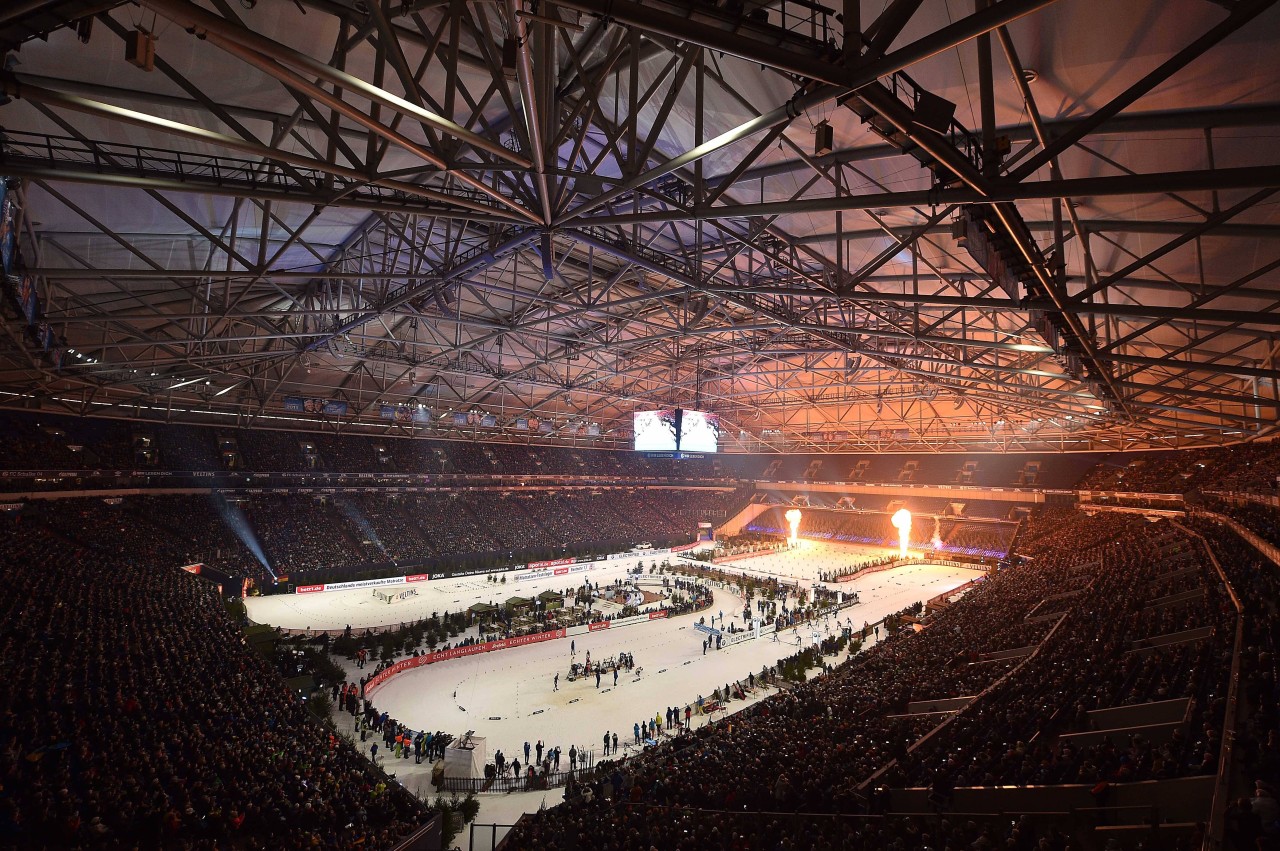 Gelsenkirchen: Zuletzt verwandelte sich die Veltins-Arena 2019 in eine Biathlon-Halle.