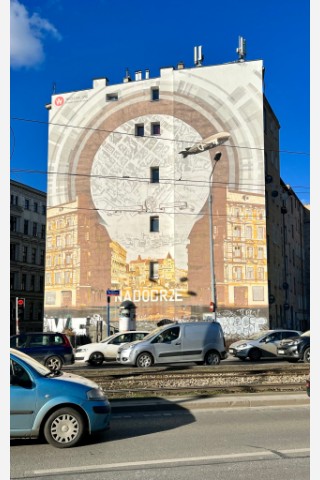 Den Eingang zum Trendviertel Nadodrze markiert ein riesiges Mural. 