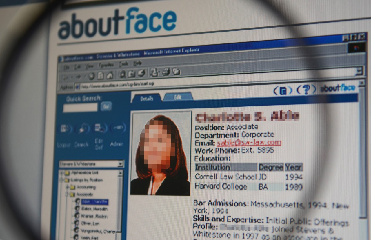 Gleiche Struktur: Auch bei AboutFace gab es Profile mit Bildern.