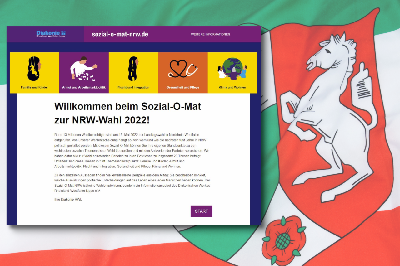 Der Sozial-O-Mat zur NRW-Wahl 2022 ist online. 