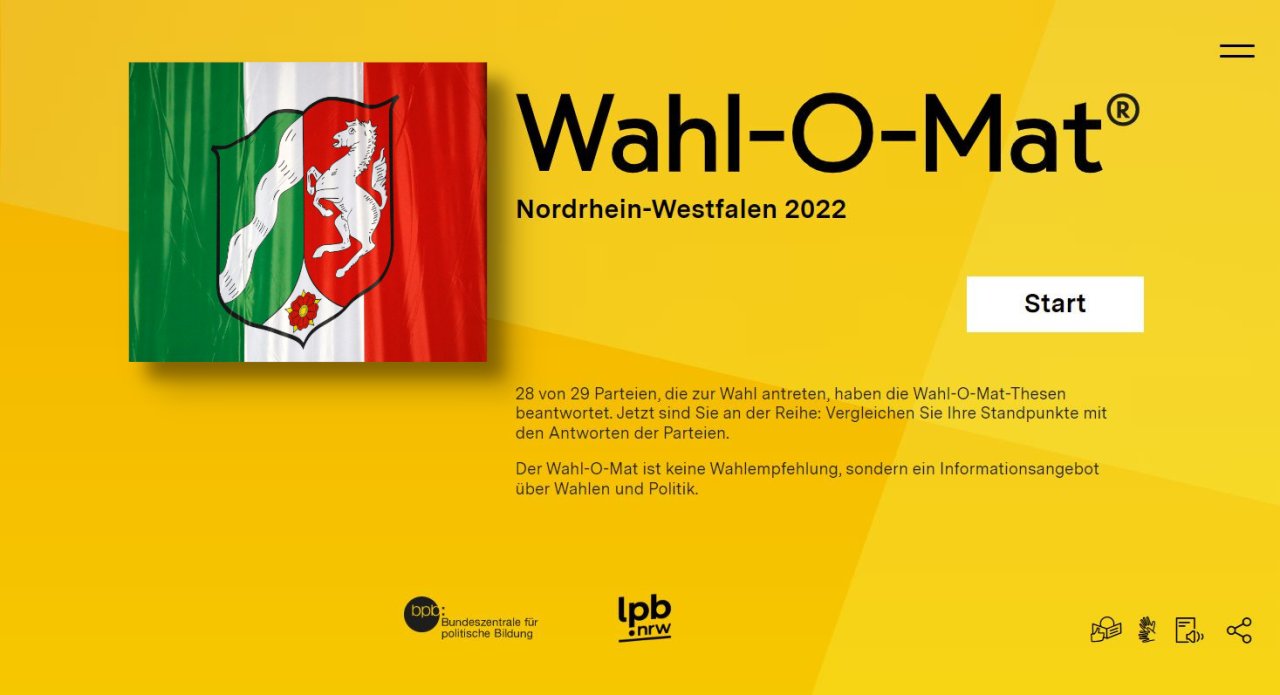 WahlOMat zur NRWWahl online zwei Thesen sind seltsam DerWesten.de