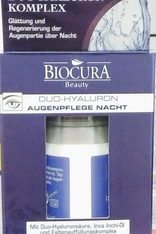 Den Spitzenplatz der Mogelpackungen nimmt bei den Kosmetika die „Augenpflege Nacht“ von Biocura ein.