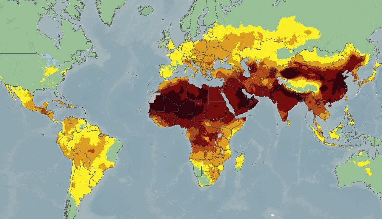 Die Karte der Weltgesundheitsorganisation zeigt die globale Luftverschmutzung.