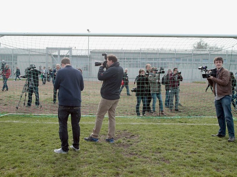 Die JVA Landsberg hat auch einen Fußballplatz.