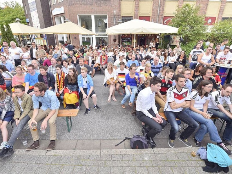 Public-Viewing in Essen.