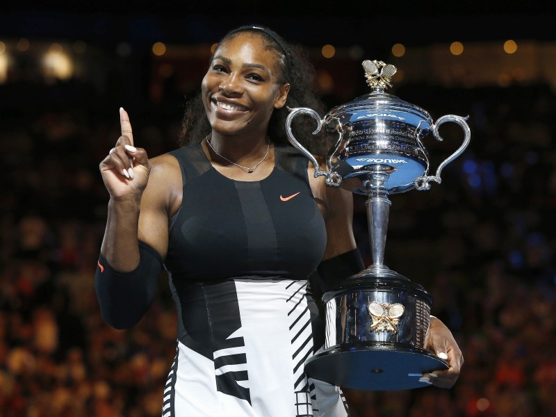 Erfolgsfreuden nicht nur beim Tennis. Tennis-Star Serena Williams hat auch Glück in der Liebe. Sie ist unter der Haube. 
