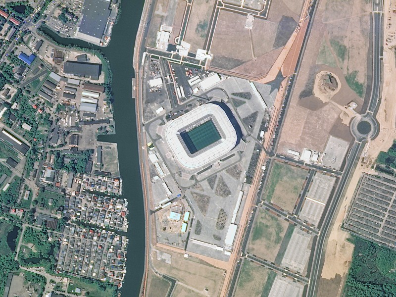 Das Kaliningrad-Stadion ist das kleinste WM-Spielstätte. Wirkt gar nicht so. 