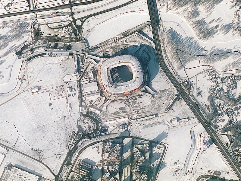 Und auch hier rollt der Ball: Die Mordovia-Arena ist ein Fußballstadion in der russischen Stadt Saransk in der Republik Moldawinien.