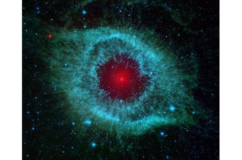 Dieses Bild entstand rund 700 Lichtjahre entfernt von uns im Sternbild des Wassermanns. 
Bild: Nasa