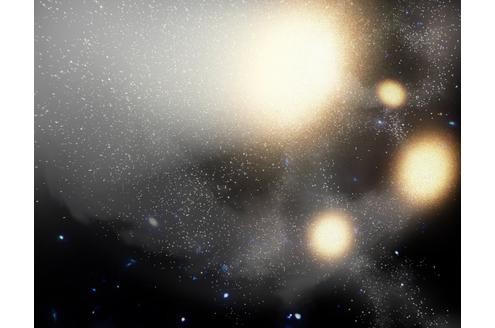 Dieser Sternenhaufen wurde vom Spitzer-Space-Teleskop aufgenommen.
Bild: Nasa