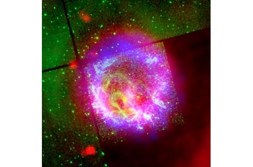 Vor mehr als 1000 Jahren stab dieser Stern in einer Nachbargalaxie der Milchstraße.
Bild: Nasa