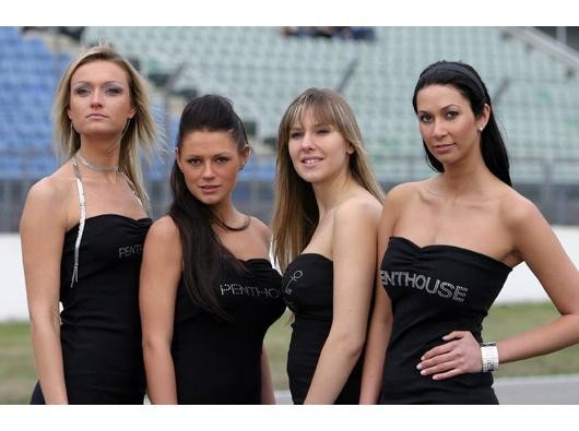 Auch am Hochenkeimring zur Deutschen Tourenwagen Meisterschaft 2008 haben sich Promotiongirls von Penthouse sind gern gesehene Gäste.