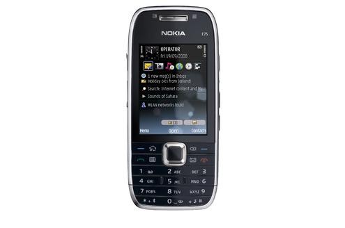 Das Nokia E75 kam im April 2009. Es ist vor allem für geschäftliche Zwecke entwickelt, lässt sich aber auch für den primär persönlichen Bedarf einstellen. Ausgangspreis: 350 bis 380 Euro.