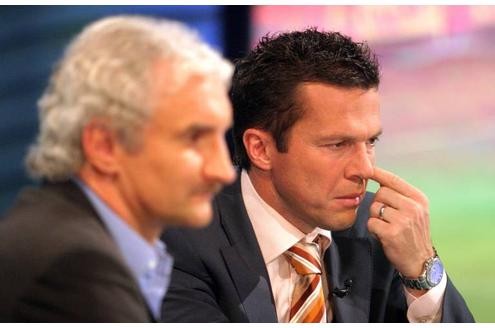 Als Nationaltrainer Ungarns traf Matthäus Anfang Juni 2004 auf die DFB-Elf mit Teamchef Rudi Völler.