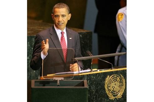 Rede vor der Generalversammlung der UNO im Herbst 2009.