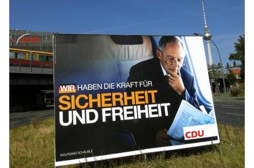 Sicherheit und Freiheit: Im Wahlkampf 2009 setzte die Union auf Wolfgang Schäuble.