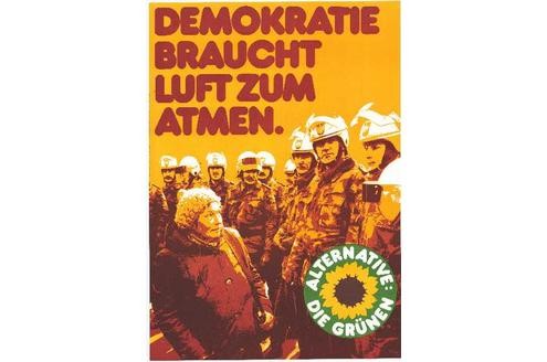 Demokratie braucht Luft zum Atmen. Alternative: DIE GRÜNEN [1985] (c) Archiv Grünes Gedächtnis