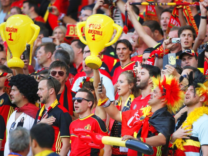 Die belgischen Fans feuerten ihr Team an.