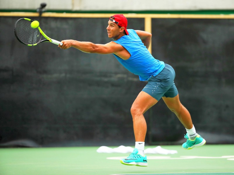 Profi Rafael Nadal aus Spanien geht trotz eines kaputten Handgelenks in Rio auf den Tennisplatz.