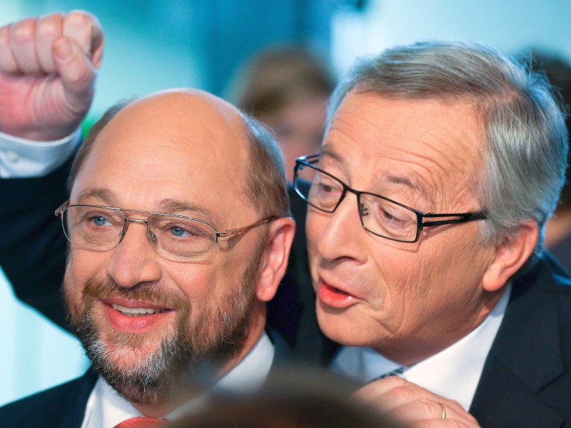 Zusammen mit dem EU-Kommissionpräsidenten Jean-Claude Juncker (re.) bildete Martin Schulz jahrelang das Führungsduo der EU.