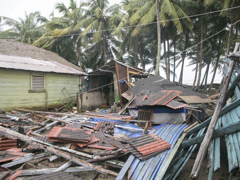 Trümmer stapeln sich überall in Nagua in der Dominikanischen Republik.