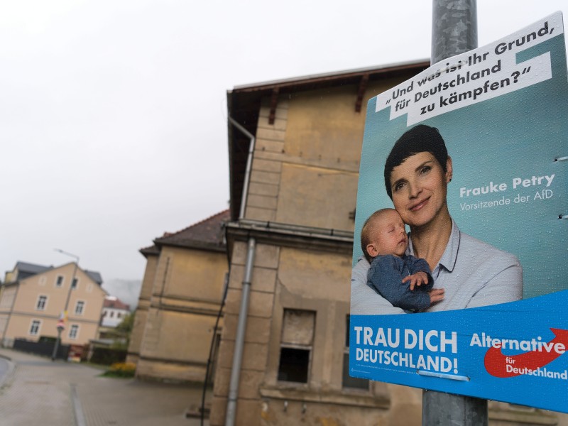 Im Bundestagswahlkampf sorgte Frauke Petry für Schlagzeilen, als sie mit ihrem gerade erst geborenen Kind für ein Wahlplakat der AfD posierte. 