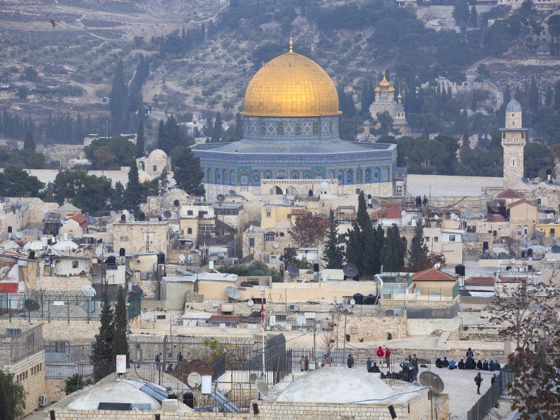 Der Tempelberg befindet sich im südöstlichen Teil der Altstadt von Jerusalem. 