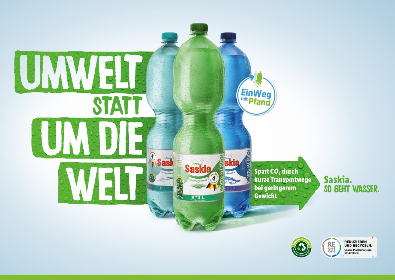 Werbe-Kampagne zur Lidl-Eigenmarke „Saskia“. (Oktober 2020)