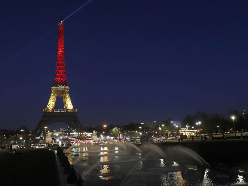 Der Eiffelturm in Paris. 
