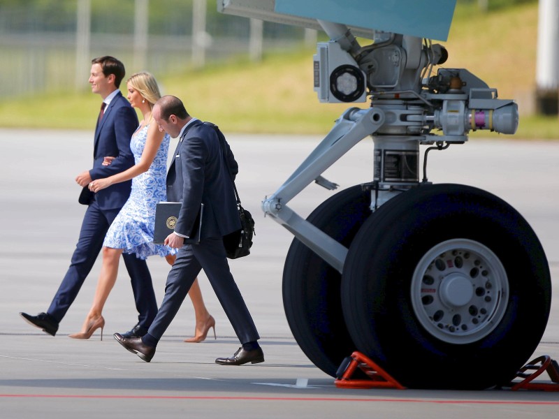 Trumps Tochter Ivanka und ihr Ehemann Jared Kushner begleiteten den US-Präsidenten.