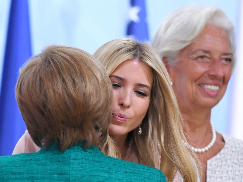 Auch Trumps Tochter Ivanka ist voll der Bewunderung für die deutsche Kanzlerin. 