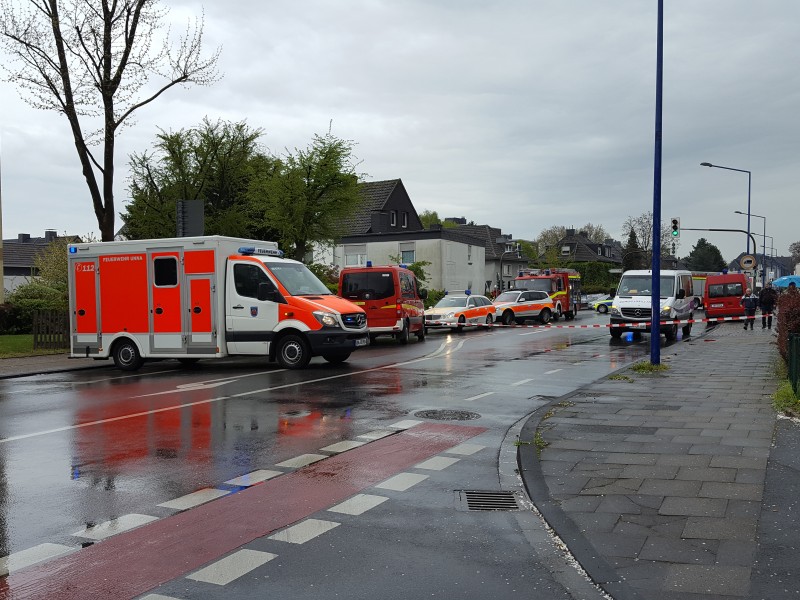 Die Straße an der der Unfall passierte.