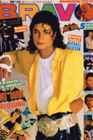 Michael Jackson 1989 - und total angesagt: eine Batman-Verlosung. © Bravo