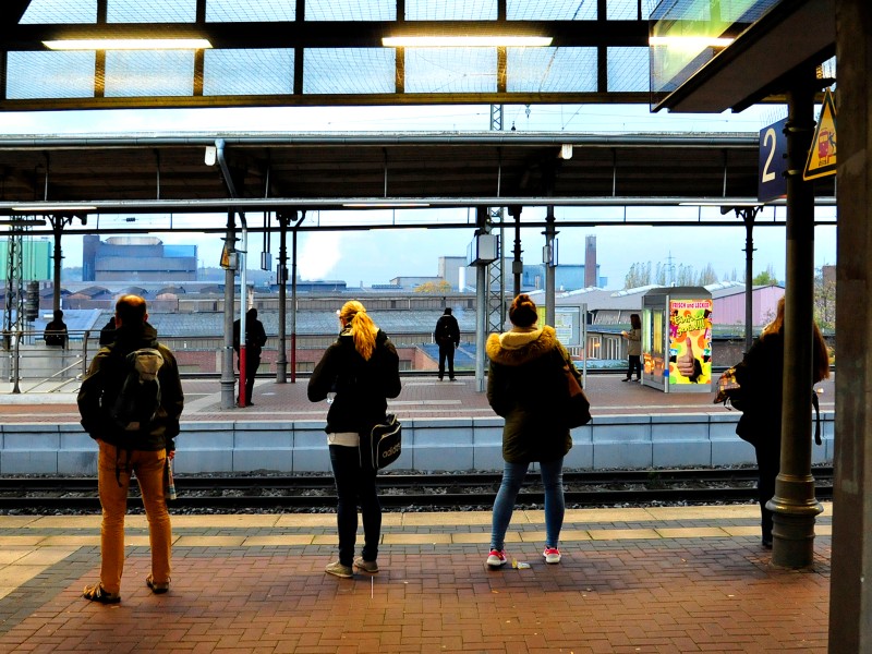 Lokführer-Streik am Wittener Hauptbahnhof.