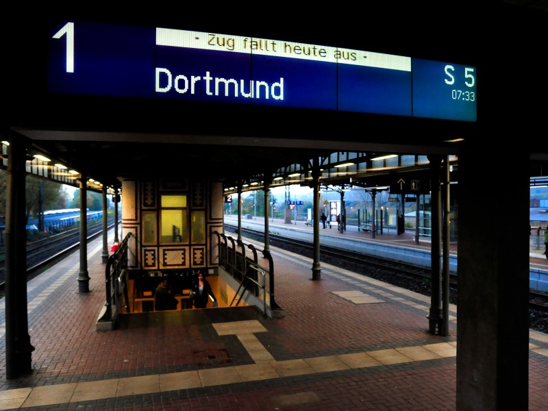 Die Auswirkungen des Lokführer-Streiks am Wittener Hauptbahnhof.