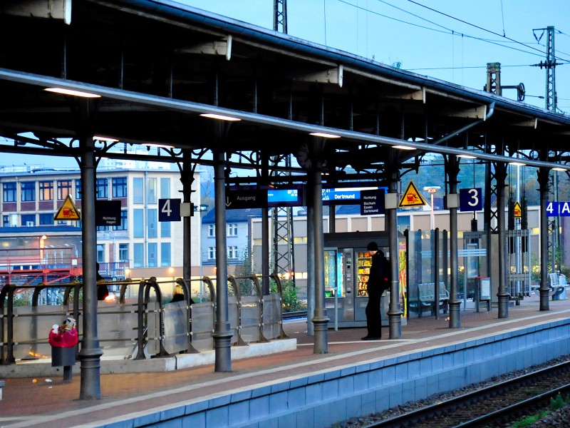 Lokführer-Streik am Wittener Hauptbahnhof.