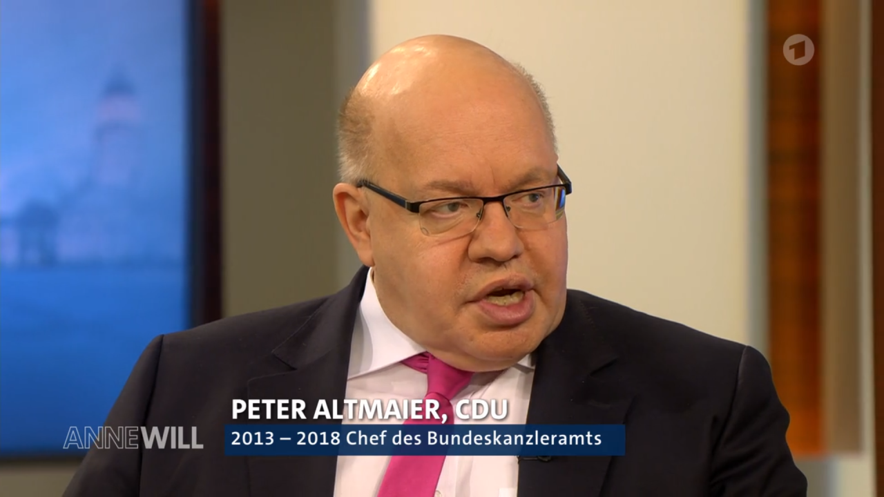 Wirtschaftsminister Peter Altmaier geriet am Sonntagabend unter Druck.