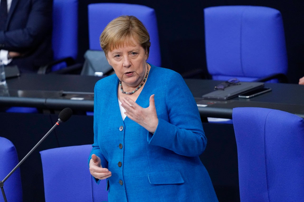 Kanzlerin Angela Merkel bei ihrer letzten Fragestunde im Bundestag. 