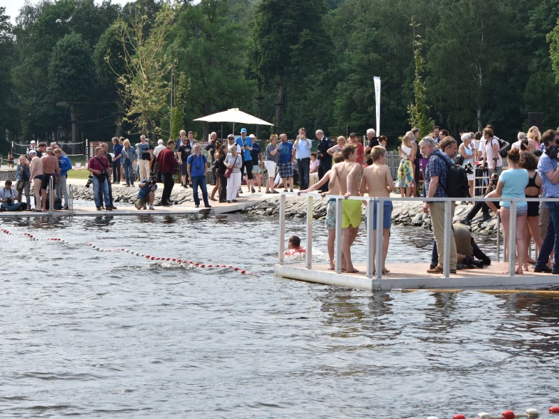 Die Badestelle am Baldeneysee ist seit Dienstag geöffnet. 