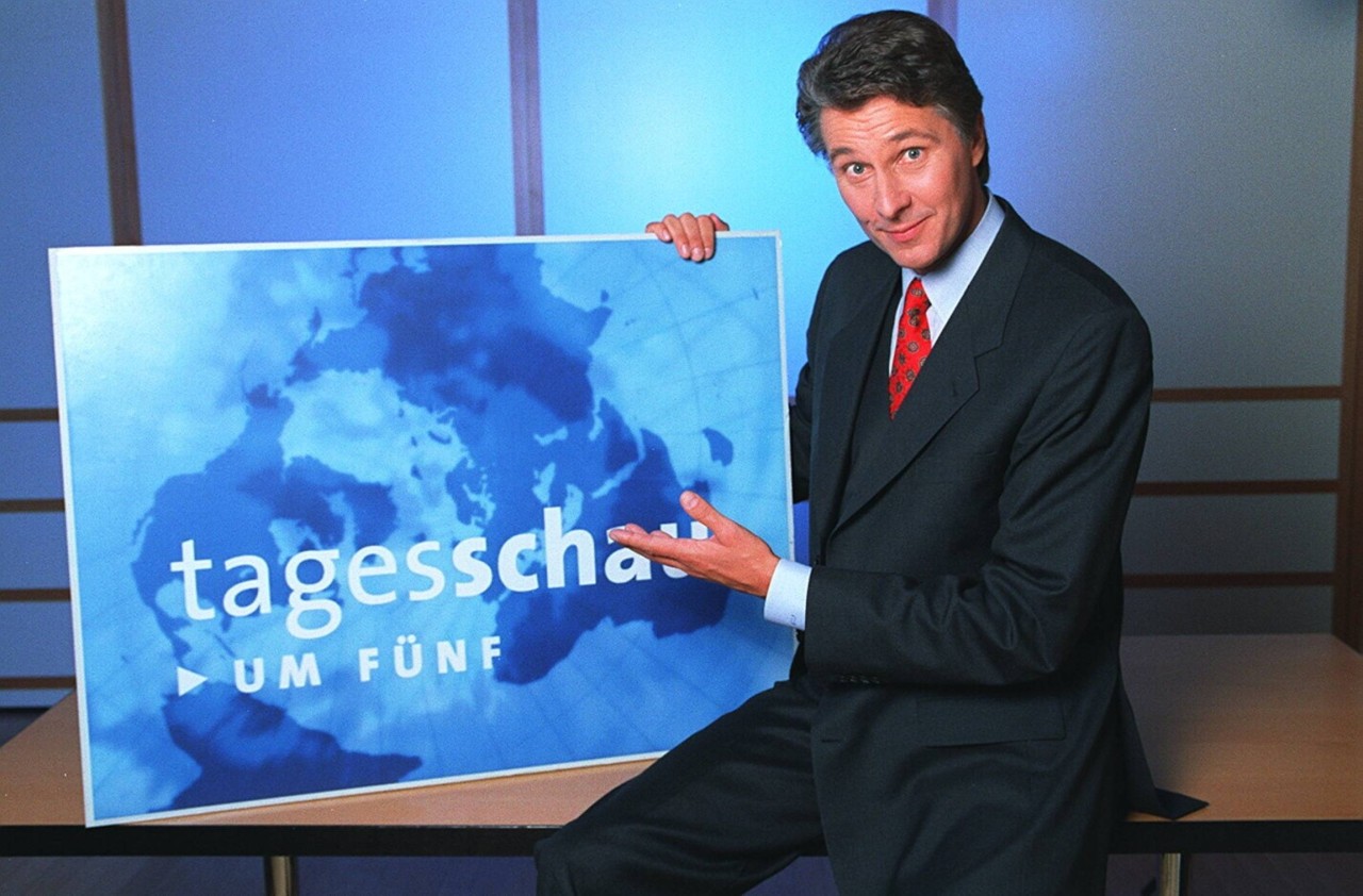Claus-Erich Boetzkes am Anfang seiner "Tagesschau"-Zeit 1997. 