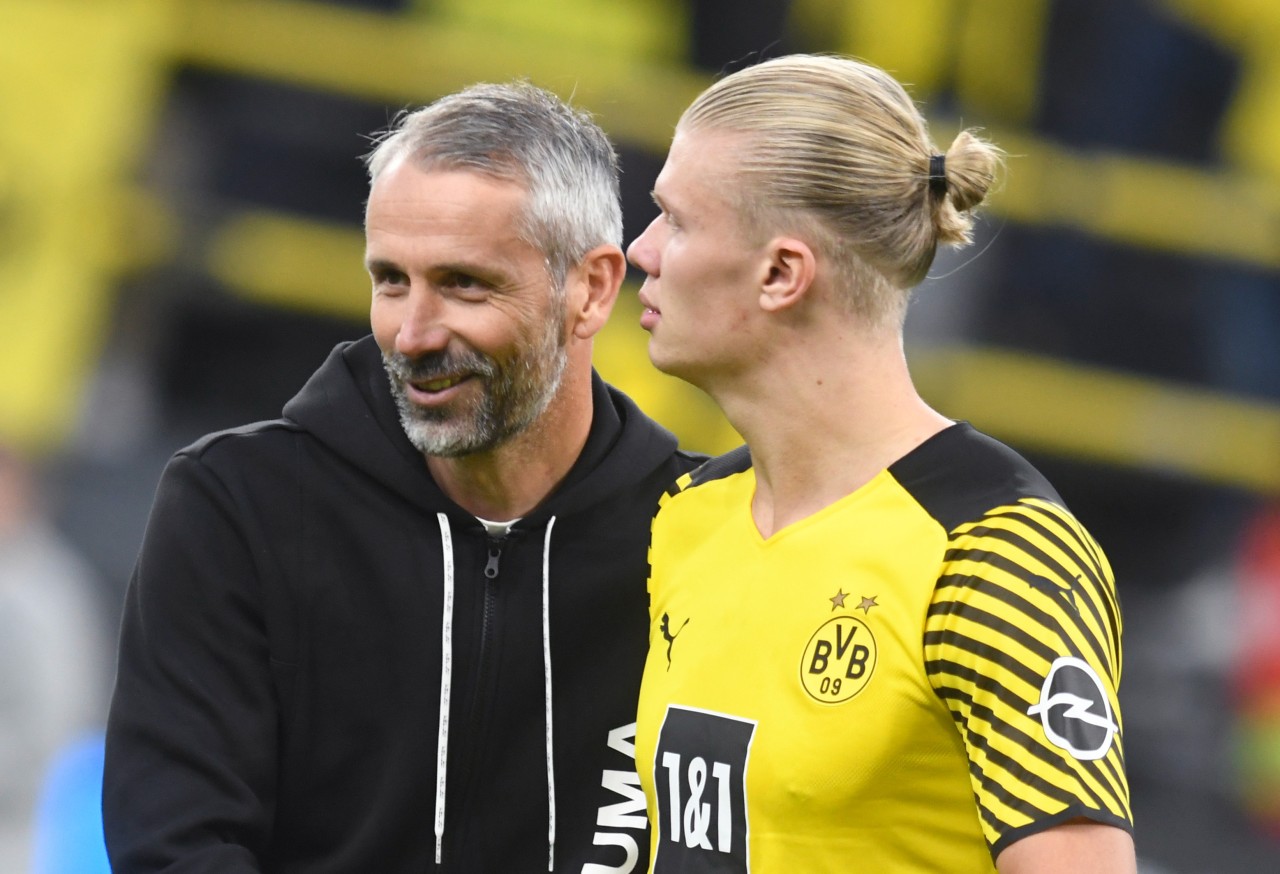Borussia Dortmund: Trainer Marco Rose lobt seinen Schützling Erling Haaland. 