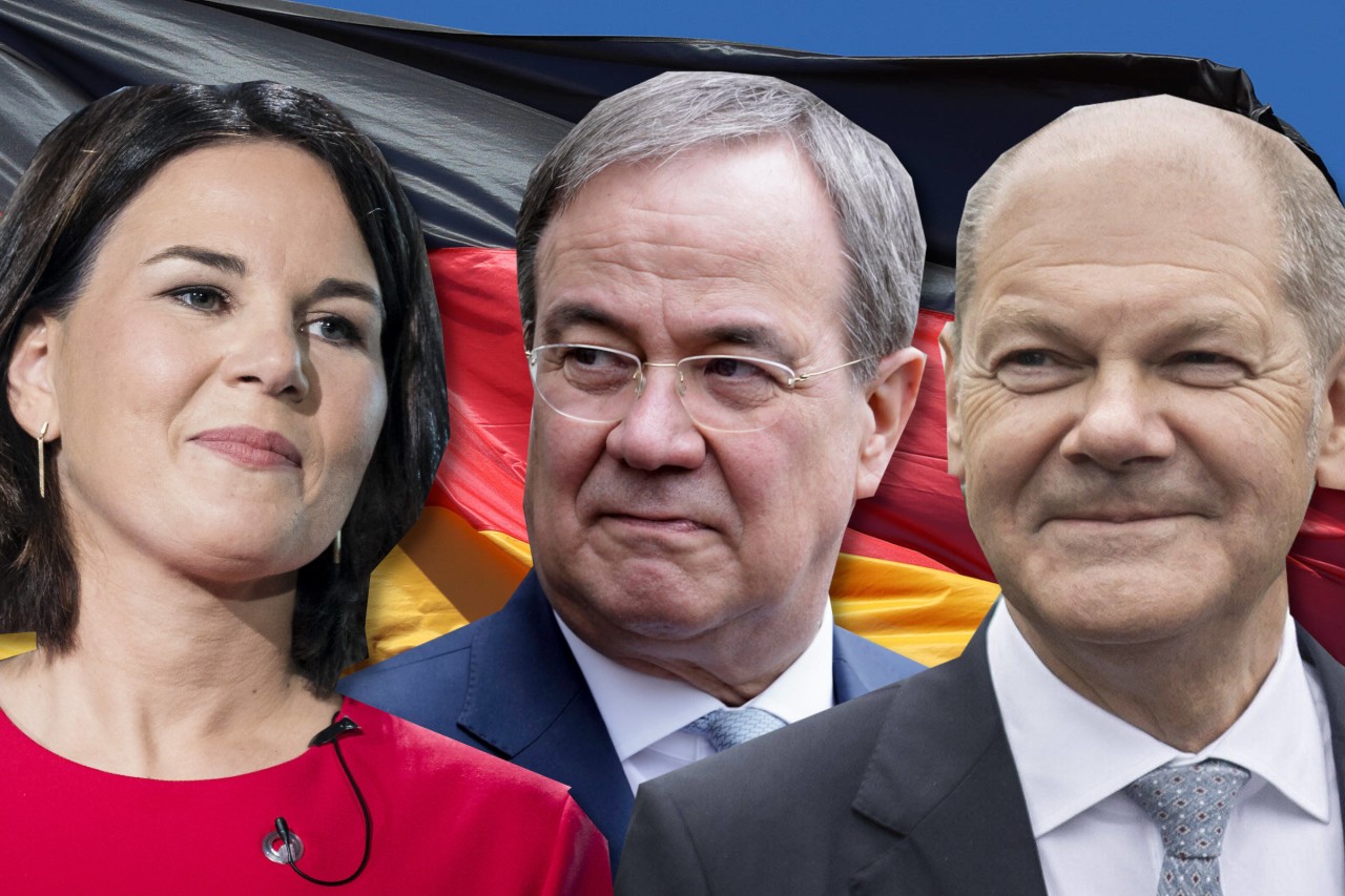 Bundestagswahl: Eine neue Umfrage dürfte weder Annalena Baerbock (Grüne) noch Armin Laschet (CDU/CSU) oder Olaf Scholz (SPD) freuen.