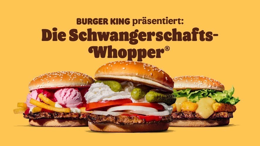 Burger King hat Schwangeren und Müttern irre Whopper-Kreationen angeboten. 