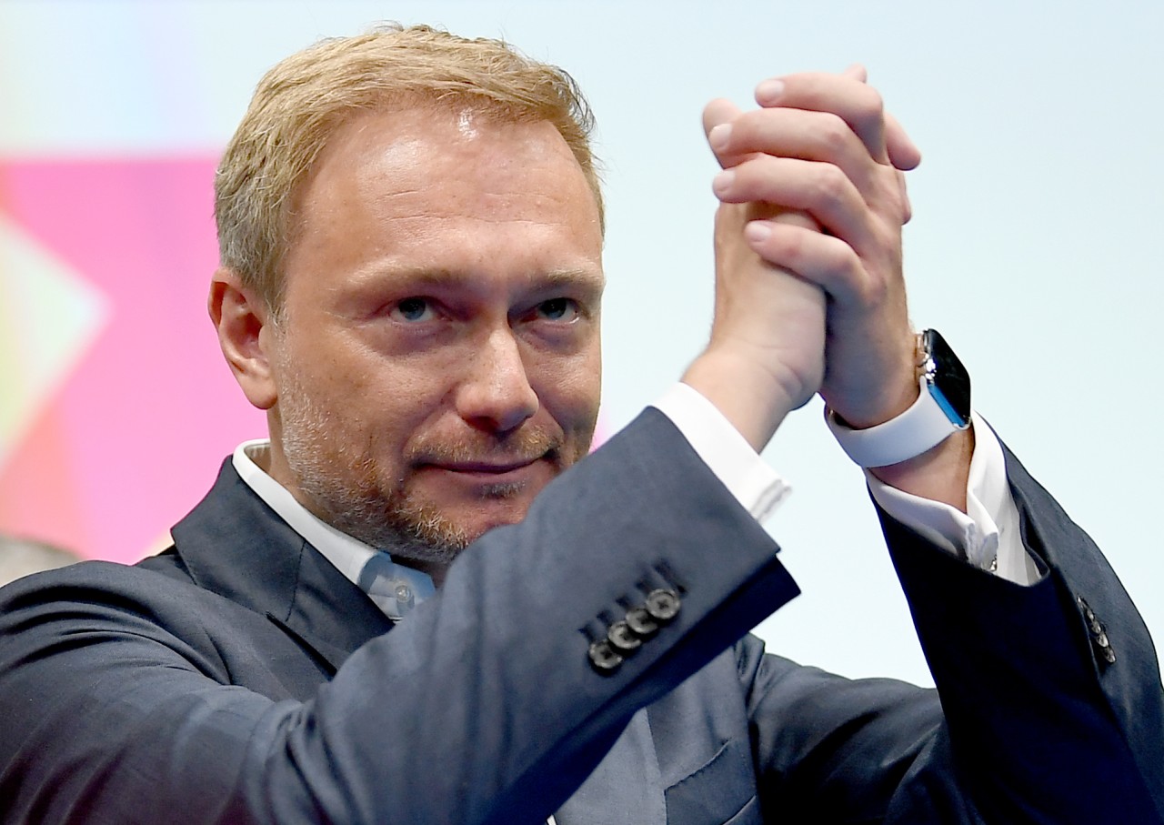 Christian Lindner nach seiner Wiederwahl zum Parteivorsitzenden. 